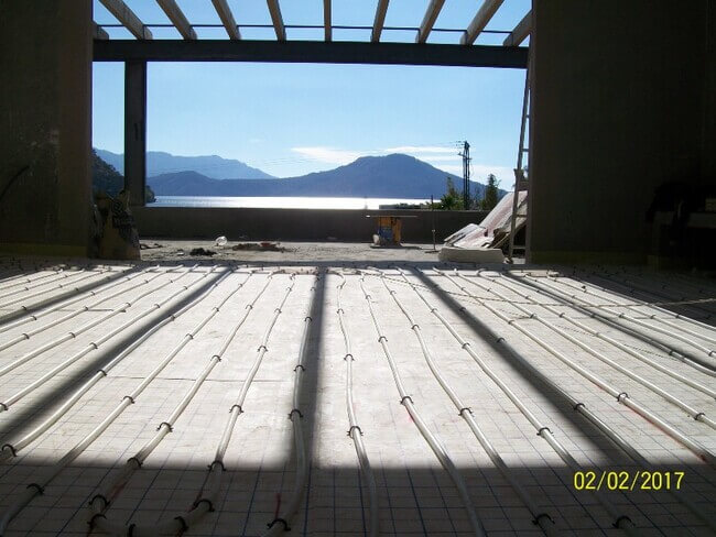 Instalación de calefacción por piso radiante, Valle de Bravo, Estado de México
