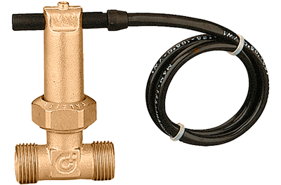 Sensor de flujo Caleffi con contactos de mando magnético.