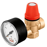 Válvula de seguridad Caleffi hembra con manómetro 1/2” 3 bar