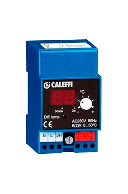 Controlador diferencial de temperatura para instalaciones solares Caleffi