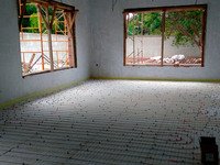 Habitación con calefacción para piso radiante